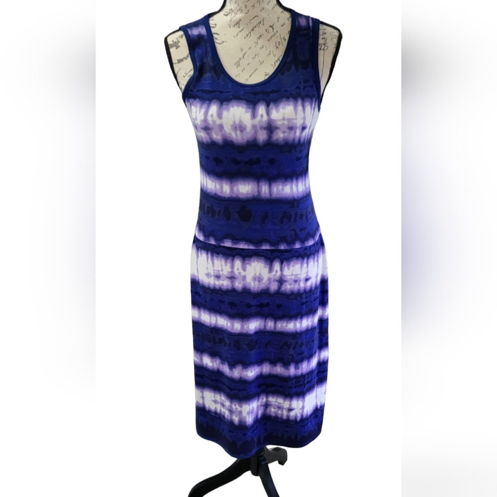 Perfect cotton summer Purple & Blue Tie Dye Dress LulaRoe Size XS